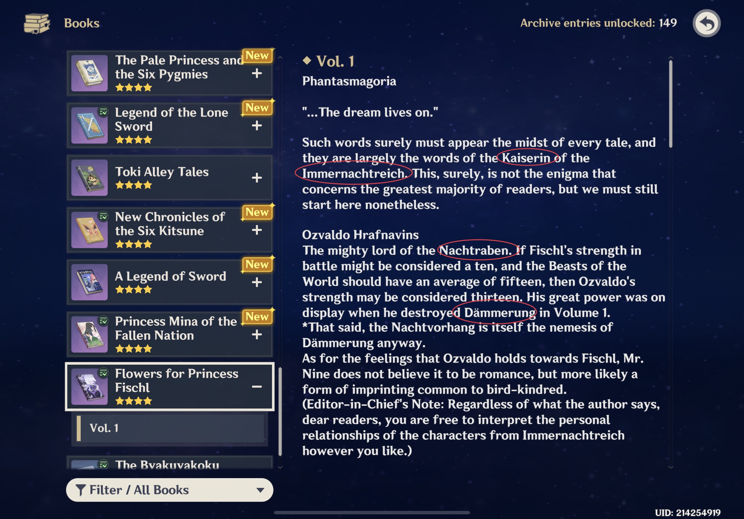 「原神」《菲謝爾皇女夜譚》里出現(xiàn)的全部中二德語(yǔ)單詞